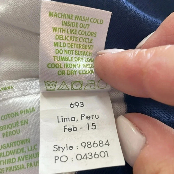 Lilly Pulitzer Boat neck Marlowe Striped t-shirt Dress Navy white stripes Size S - Picture 11 of 13